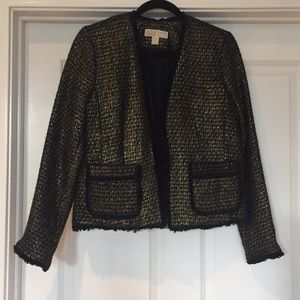 Michael Kors Cropped Metallic Jacket